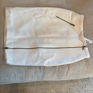 New J Crew Winter White Wool Pencil Skirt